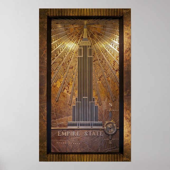 12 x 20 Empire state-Byggnad Poster utskrift (Framsidan)