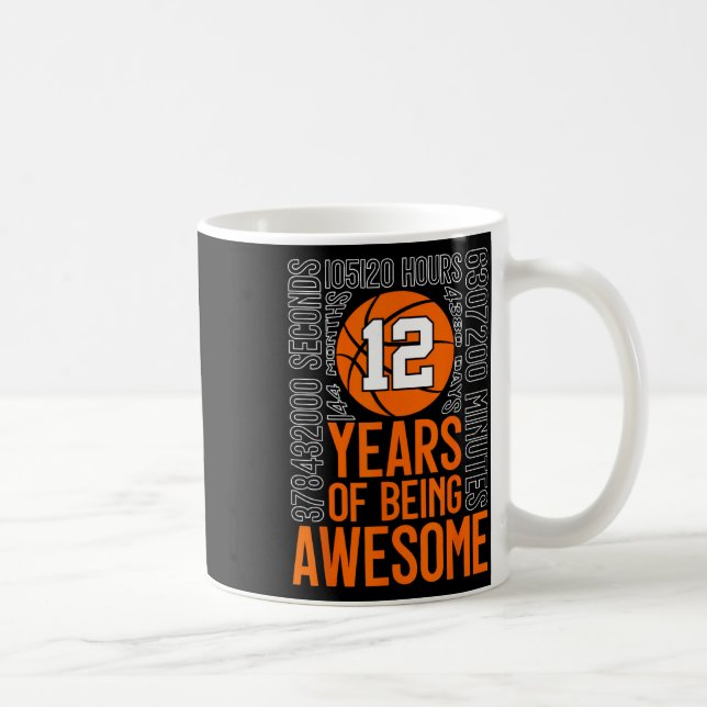 12 Years Of Being Awesome Sketll 12th Birthday  Kaffemugg (Höger)