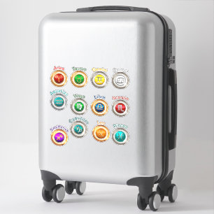 12 Zodiac-tecken Fully Anpassade Sticker Klistermärken