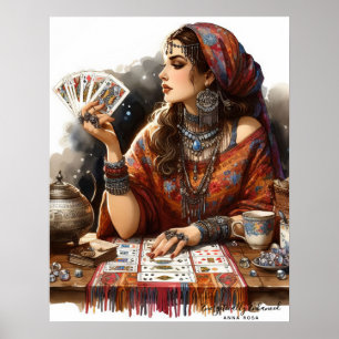 *~* 12A100 Psychic Reader Gypsy Crystal Boll Poster