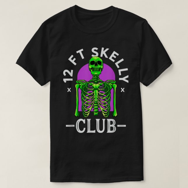 12ft Skelly Klubb - Halloween 12 Foot Skeleton App T Shirt (Design framsida)