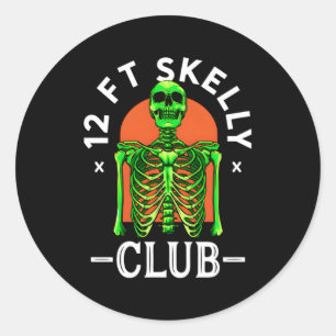 12Ft Skelly Klubb Halloween 12 Foot Skeleton Appre Runt Klistermärke