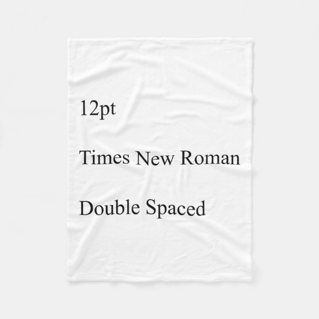 12pt Times New Roman Double Spaced  Fleecefilt (Framsidan)
