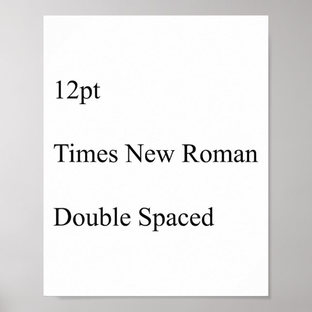 12pt Times New Roman Double Spaced  Poster (Framsidan)