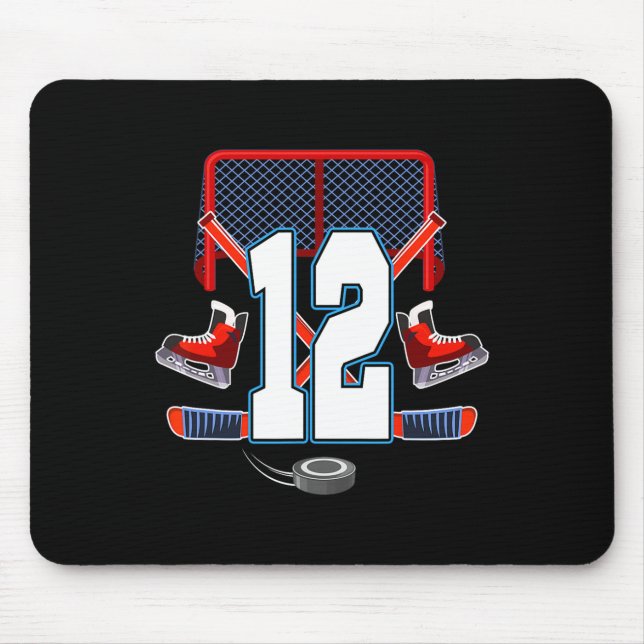 12th Birthday Boy Ice Hockey Theme 12 Year Old Par Musmatta (Framsidan)
