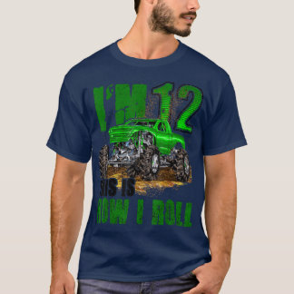 12th Birthday Monster Truck For Boys & Girls 12 Ye T Shirt