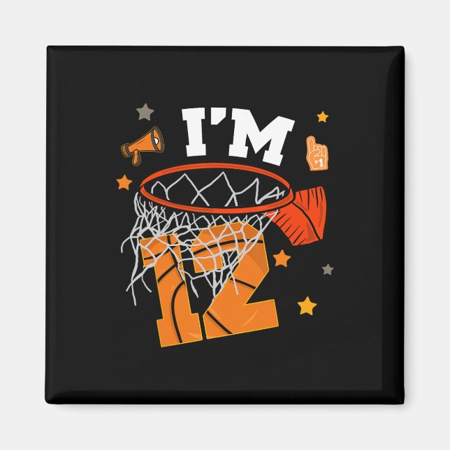 12th Birthday Sketll Boy Twelve Years 12 Yr Old Bd Magnet (Framsidan)