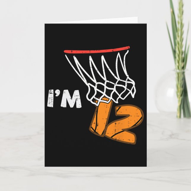 12th Birthday Sketll Im 12 Twelve Year Old Bday Bo Kort (Framsida)