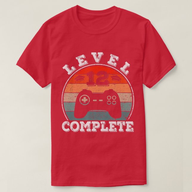 12th Grade Graduation High School Level 12 Complet T Shirt (Design framsida)