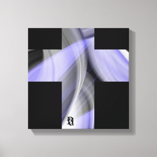 12x12" Lavender Moon Trend Abstract Art Violet Canvastryck (Framsida)