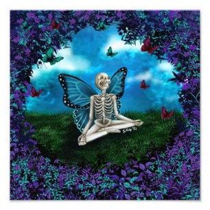 12x12 Skeleton Fairy Print Fototryck