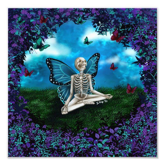 12x12 Skeleton Fairy Print Fototryck (Framsidan)