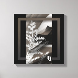 12x12" Terra’s Tender Whisper Abstract Brown Flowe Canvastryck