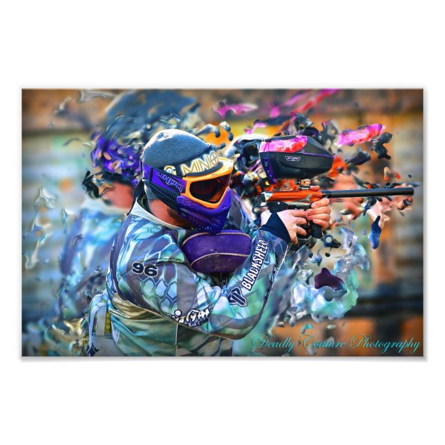 12x8 Surreal Paintball-utskrift Fototryck (Framsidan)