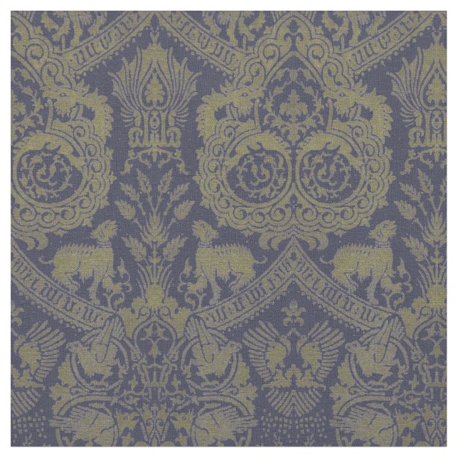 1300-talets medeltida Mönster Tyg (Närbild)