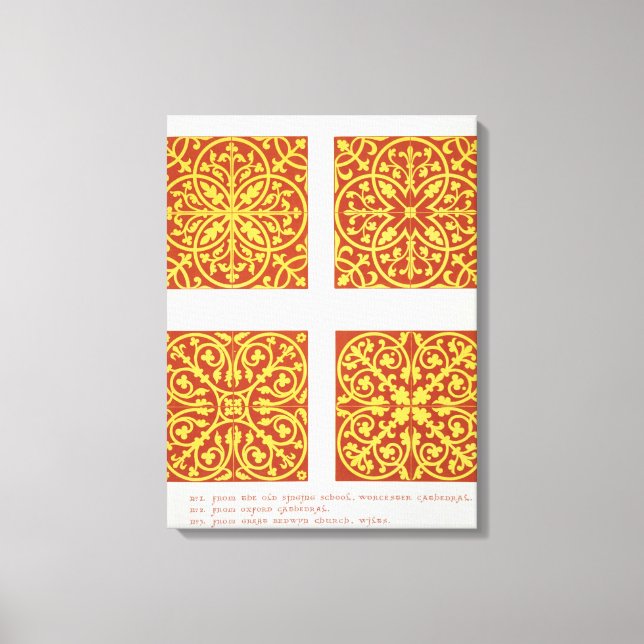 1300-talets mönsterrutor, illustration från Specif Canvastryck (Framsida)