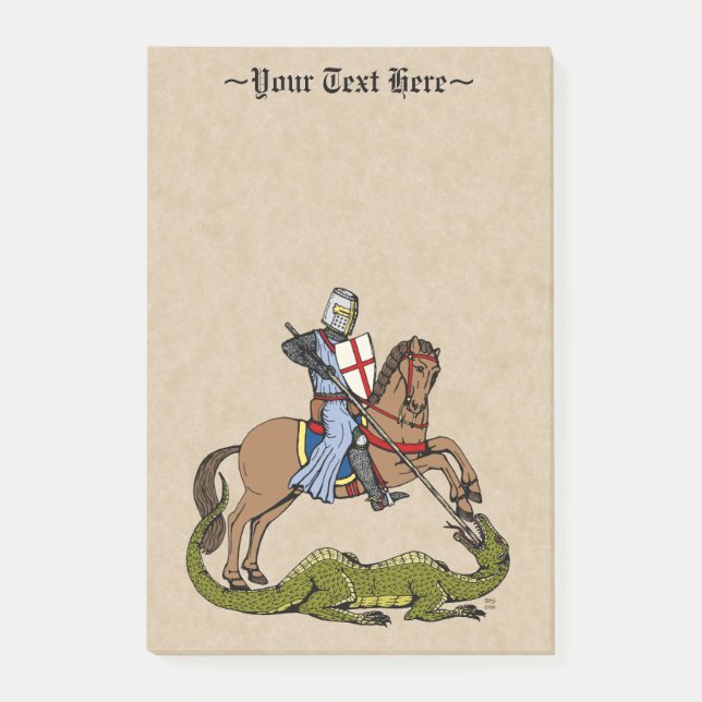 1300-talets Sankt Göran och draken Post-it Block (Framsida)