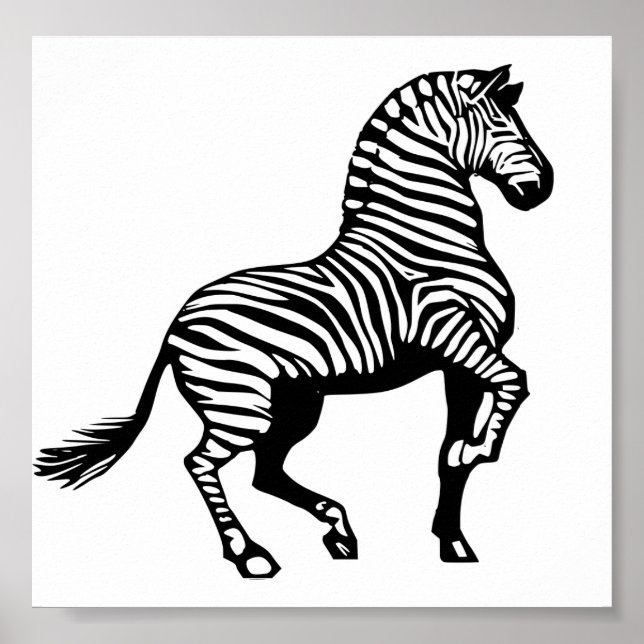 1308759321_Vector_Clipart Zebra-tecknad, vild Poster (Framsidan)