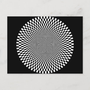 1309144895_Vector BLACK WHITE OPTICAL ILLUSION Vykort