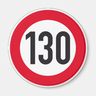130 kph Autobahn Highway Magnet