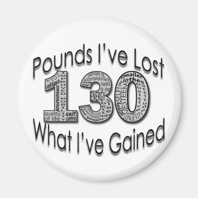 130 Pounds Borttappad Magnet (Framsidan)