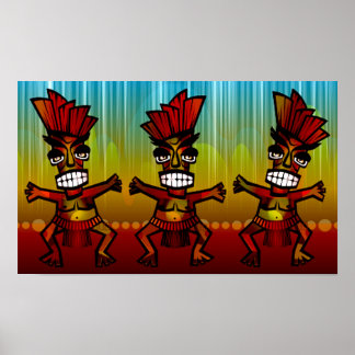 1312743176_Vector_Clipart Hawaiian Tiki manar Poster
