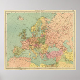 1314 Politiskt Europa Poster