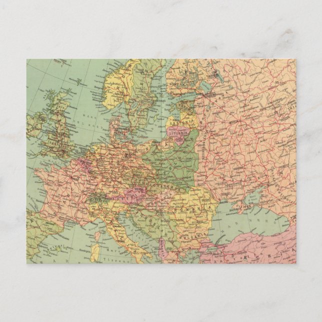 1314 Politiskt Europa Vykort (Framsida)