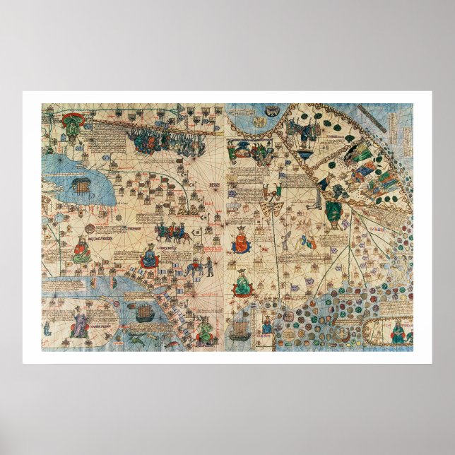 131-0058260/1 Katalansk atlas: Detail of Asia, av  Poster (Framsidan)