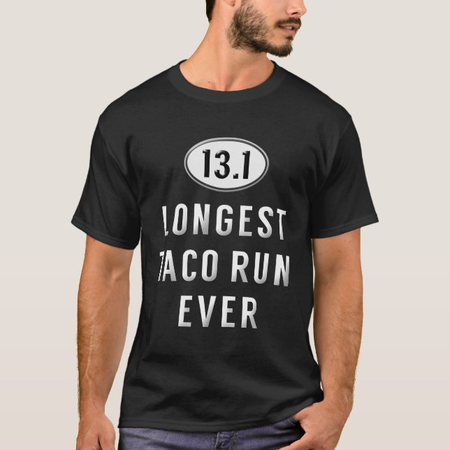 131 Halva Marathon som kör Taco Springa Springer T Shirt (Framsida)