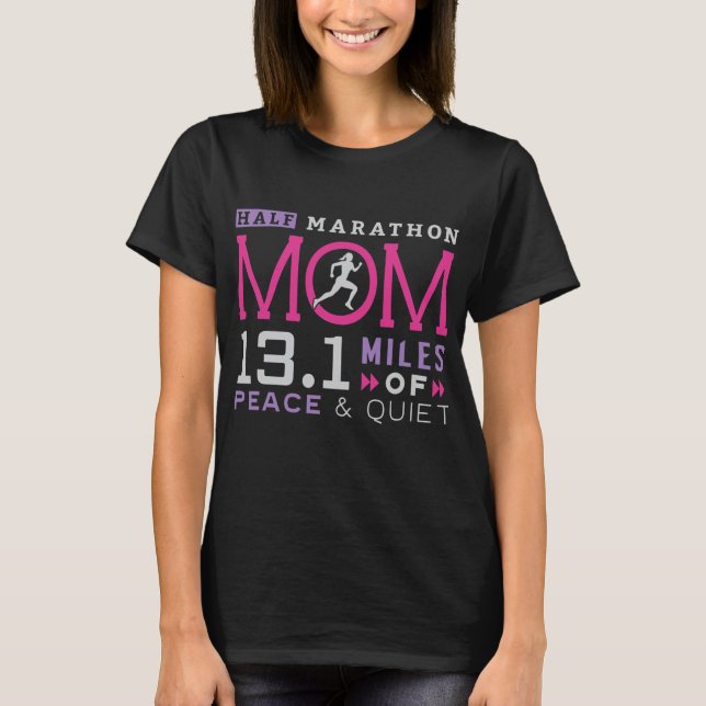 131 Halvmaraton Mamma Shirt Running Mamma Springer T Shirt (Framsida)