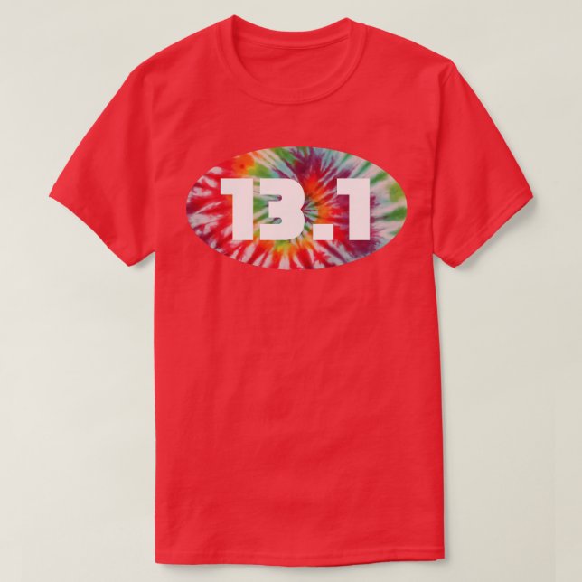 131 Miles halv Marathon Tie Dye T Shirt (Design framsida)