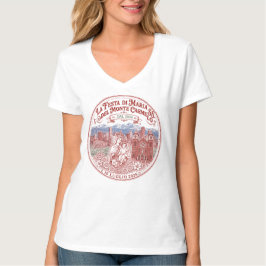 132:a firande Kvinnors V-ringad T Shirt