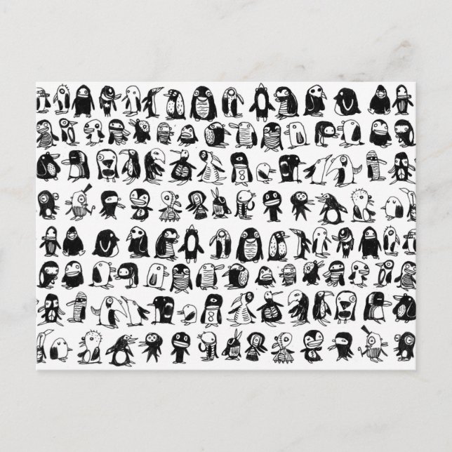 132 Penguiner Vykort (Framsida)