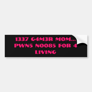 1337 G4M3R M0M… PWN5 N0085 F0R 4 L1V1NG BILDEKAL