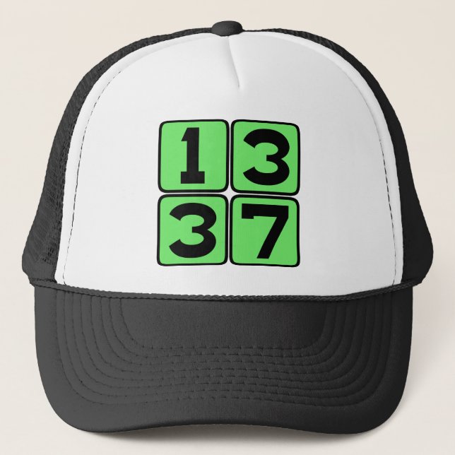 1337 Leet Leetspeak Eleet Internet Meme Slang Keps (Framsida)