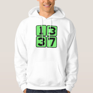 1337 Leet Leetspeak Eleet Internet Meme Slang Sweatshirt Med Luva