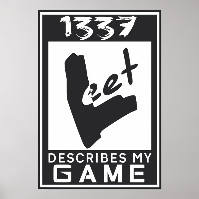 1337 Leet rating Poster (Framsidan)