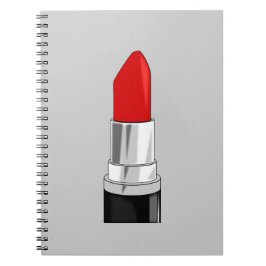 13479 RED LIPSTICK MAKEUP BEAUTY MODE SAL ANTECKNINGSBOK