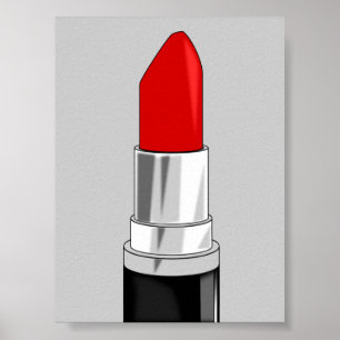 13479 RED LIPSTICK MAKEUP BEAUTY MODE SAL POSTER