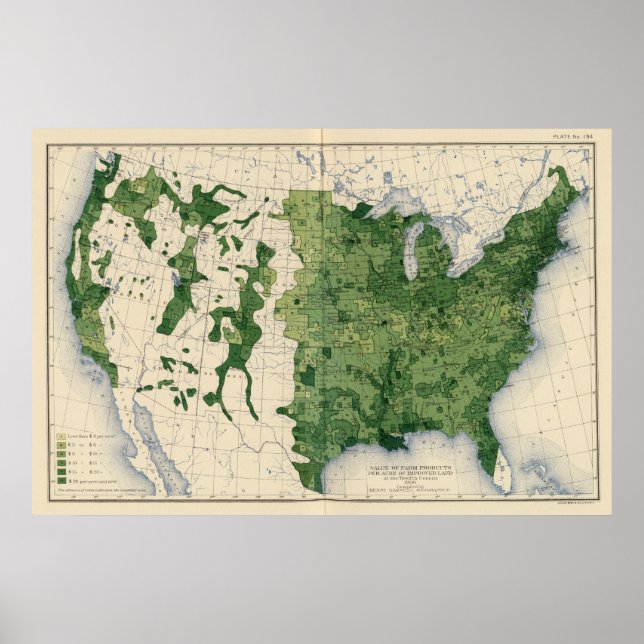 134 Värdejordbruksprodukter 1900 Poster (Framsidan)