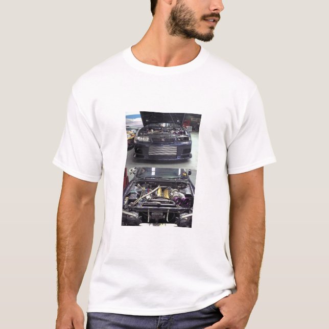 1350 hästkrafter Nissan horisont R33 T Shirt (Framsida)