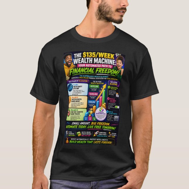 135 dollar per vecka väderplan T-shirt  (Framsida)