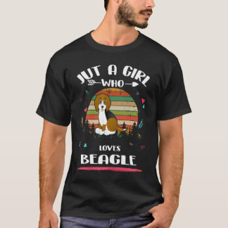 136 Bara en flicka som Kärlek Beagle T Shirt