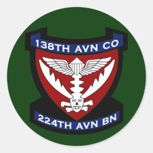 138. Avn Co - RR 2 Vietnam Runt Klistermärke