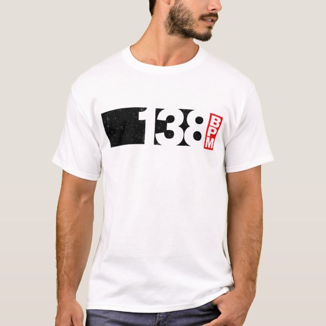 138 BPM - Uplifting Trance T Shirt (Framsida)