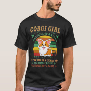 138 Corgi Girl - Witch - Lioness - Hippie - Sailor T Shirt