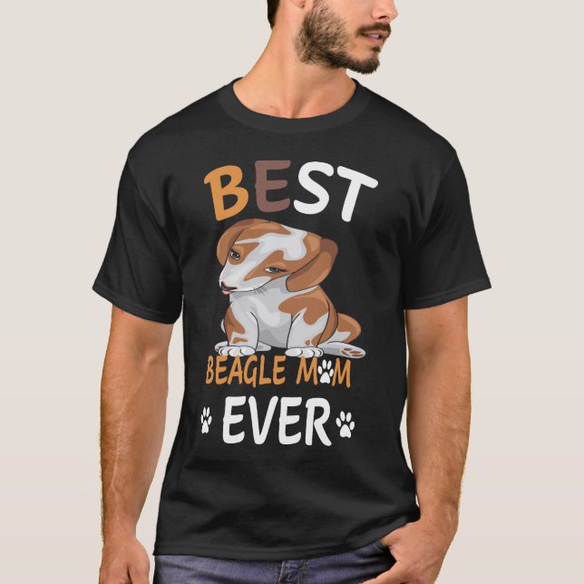 139 Bästa Beagle Mamma någonsin T Shirt (Framsida)