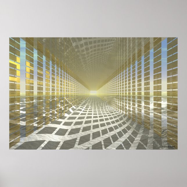 #13-02 Guld Hall: Luft Space Reflection Hallway Poster (Framsidan)
