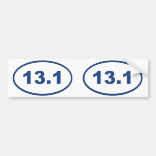 13.1 blå oval bildekal